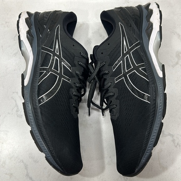 ASICS GEL KAYANO 27 MENS SNEAKERS 13 Extra Wide Black Silver - Picture 4 of 16